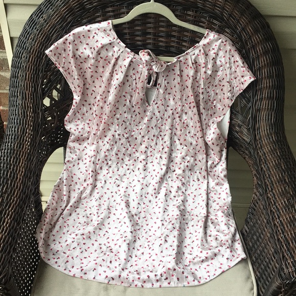 Lauren Conrad Velvet Floral Blouse - Picture 4 of 6